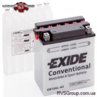 акумуляторMOTOR EXIDE 12V 12AH 165A YB12AL-A2/EB12AL-A2 [135X80X160]