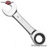 Ключ рожково-накидной с трещоткой укороченный TOPTUL 19мм AOAB1919